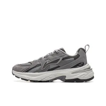 LiNing Beichen 2K Anti Slip And Wear Resistant Height Increasing Low Top Chunky Sneakers Men's Gray