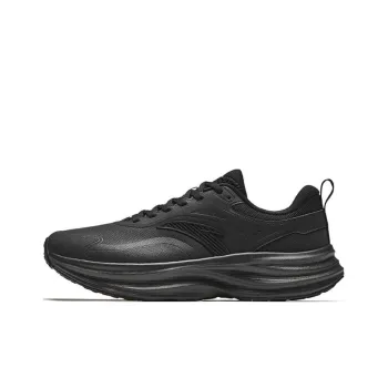 Anta Light Cloud Anti Slip Wear Resistant Low Top Casual Running Shoes Men's Basic Black