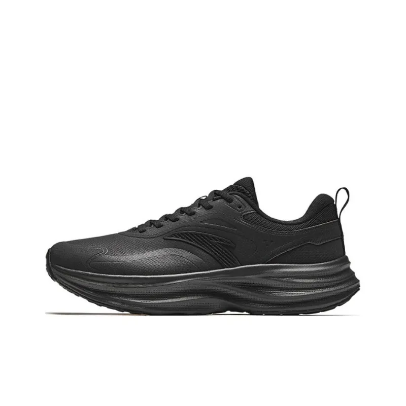 Anta Light Cloud Anti-Slip Wear-Resistant Low-Top Casual Running Shoes Men's Basic Black-0