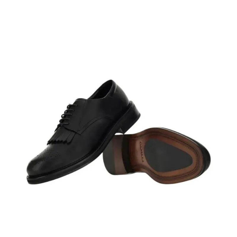 Canali Dress Shoes Men Low-Top Black-5