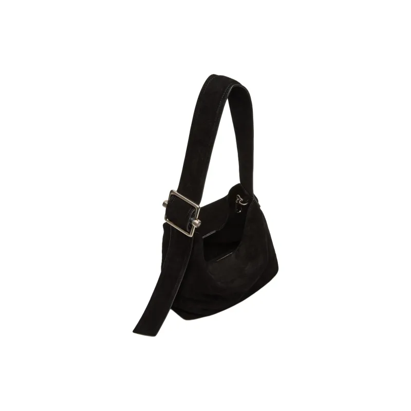 STEVE MADDEN Suede Shoulder Bag Women's Black-2