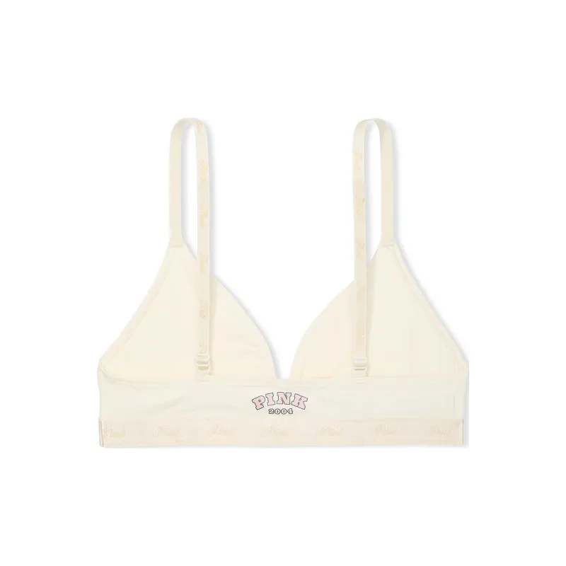 Victoria's Secret PINK Bralettes & Bra Tops Cotton Logo Triangle Bralette/LEC Bra Women's Yellow-1