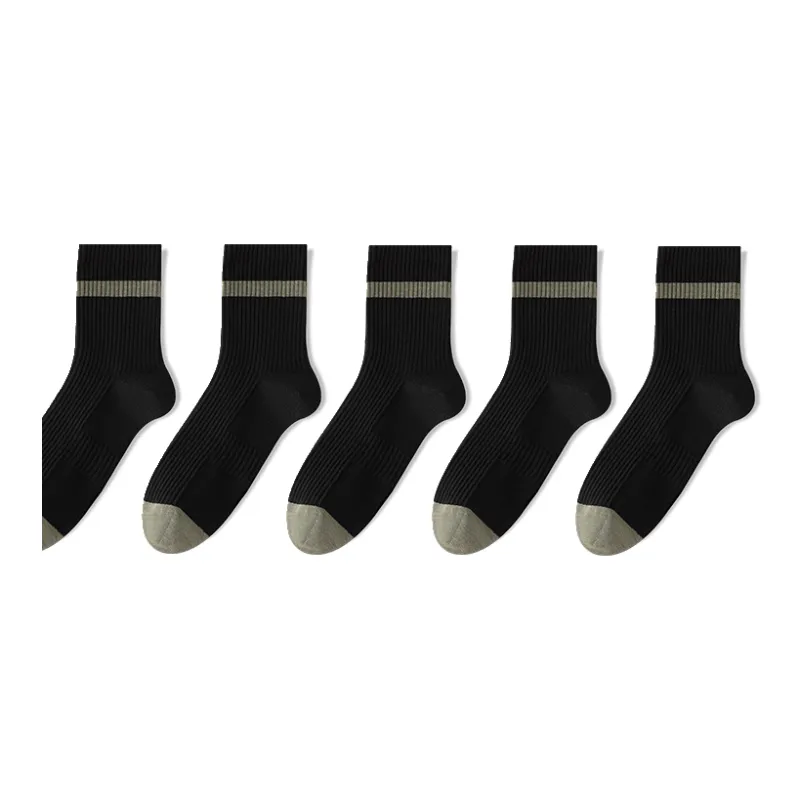 Lan Miao Mid Calf Socks Men's 5 Pack-10