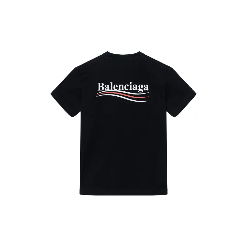 Balenciaga Women's Political Campaign Small Fit T Shirt Black-1