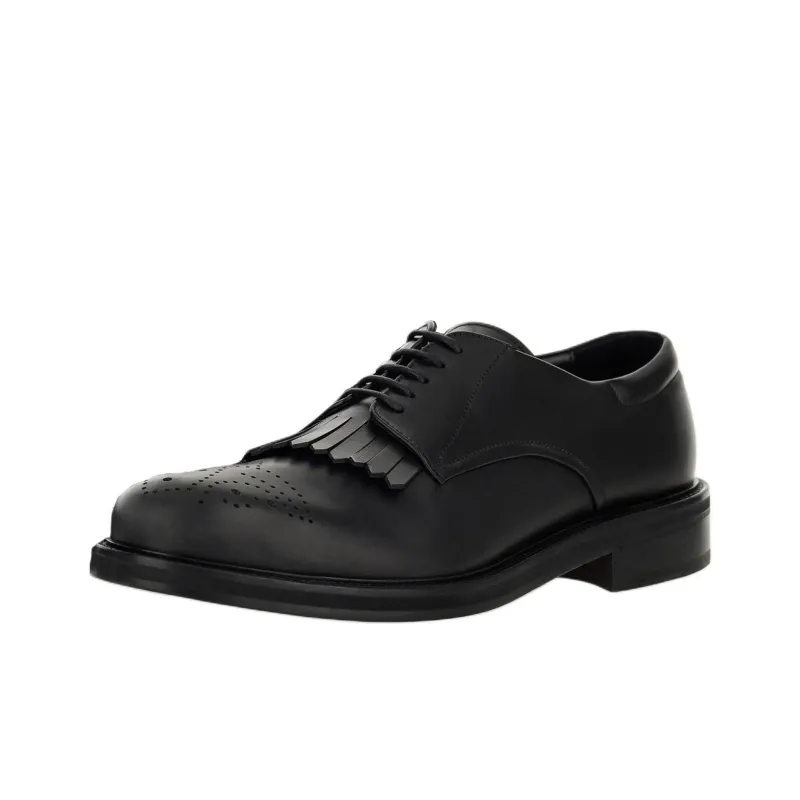Canali Dress Shoes Men Low-Top Black-0