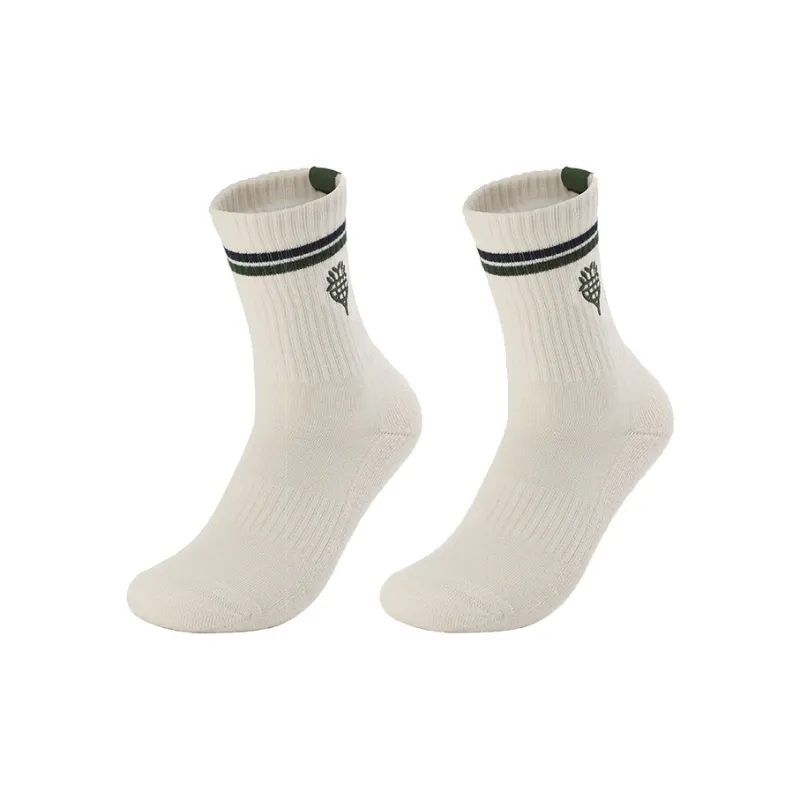 YONEX Natural And Environmentally Friendly Series Mid Calf Socks Men's Combo Set Ecru-0