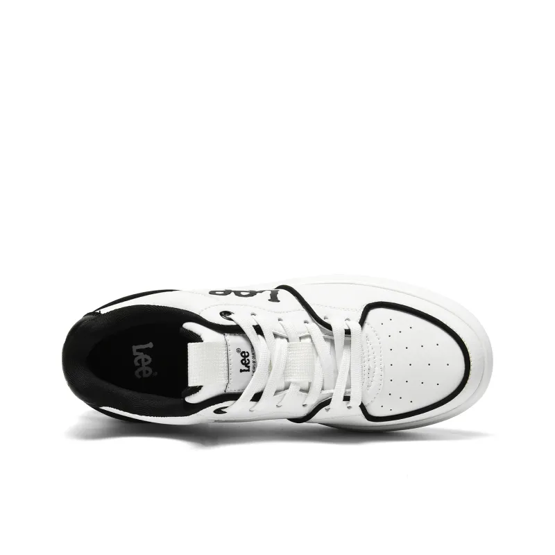Lee Classic Air Cushion, White Sneakers Lightweight And Breathable Low Top Height Increasing Skateboard Shoes Men's-4