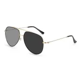 Black Gold Frame with Light to Dark Gray Gradient Lens