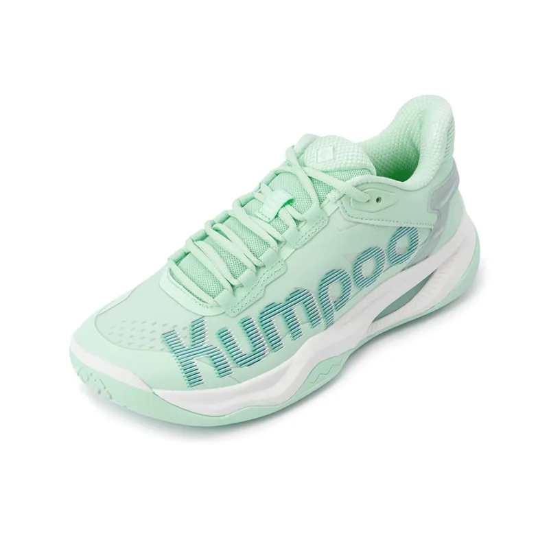 KUMPOO Badminton Shoes Unisex Low Top Aqua Green/Blue/White-3
