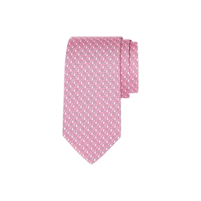 Ferragamo Equestrian print Silk Tie-1