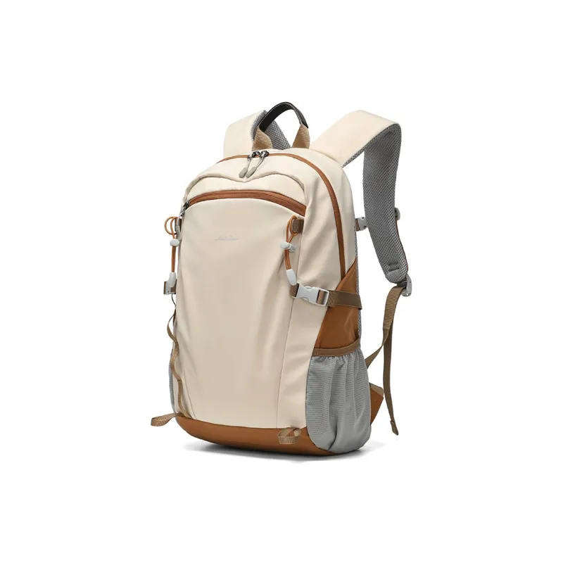 MashaLanti Nylon Fabric Backpack Hiking Bag Regular Unisex Apricot-2