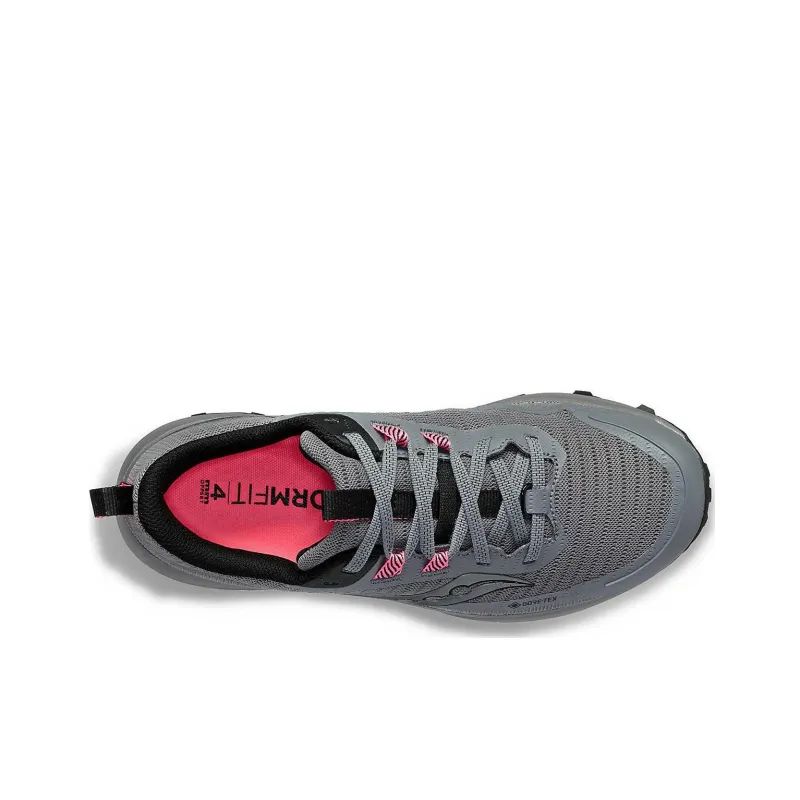 Saucony Peregrine 13 Peregrine Falcon 13 Anti Slip Wear Resistant Low Top Trail Running Shoes Women's Gray-3