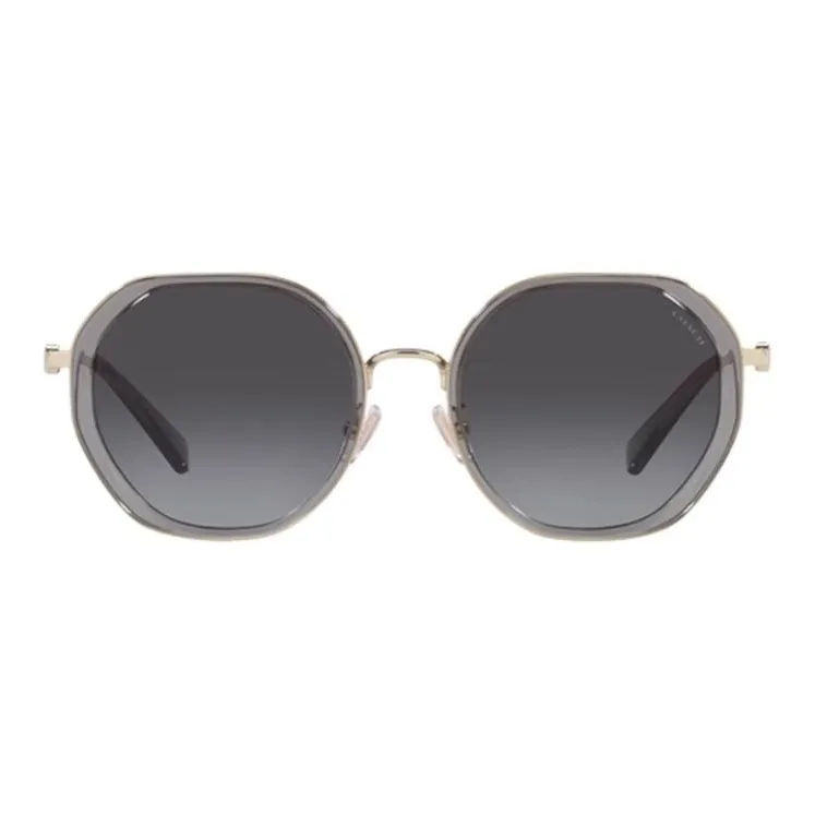COACH Round Sunglasses Women's Gray-1