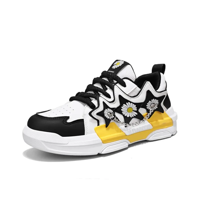 Little Daisy Small Daisy Height Increasing Wear-Resistant Breathable Slip-Resistant Low-Top Skateboard Shoes Men's-2