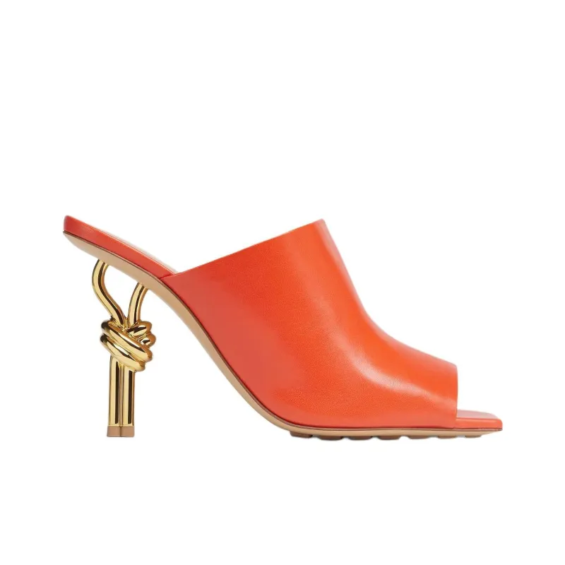 Bottega Veneta Knot Detailed Open Toe Mules Women's-1