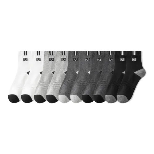 Lan Miao Mid Calf Socks Men's 10 Pack