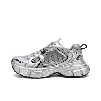 FOXER Anti-Slip Wear-Resistant Breathable Height Increasing Coverage Low-Top Chunky Sneakers Women's