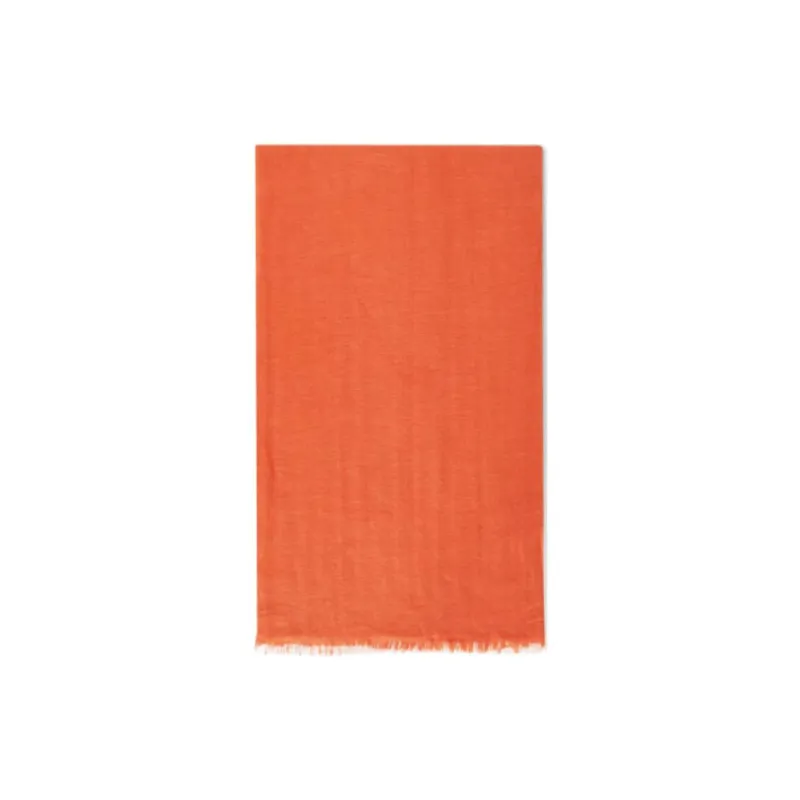 Loro Piana Mulberry Silk Shawls Women's Bright Orange-0