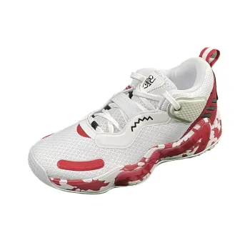 Adidas Donovan Mitchell Anti-Slip Wear-Resistant Low-Top Basketball Shoes Men White Red