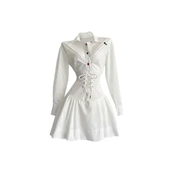 Long Sleeved Dress Style Women's White Shades Single Item