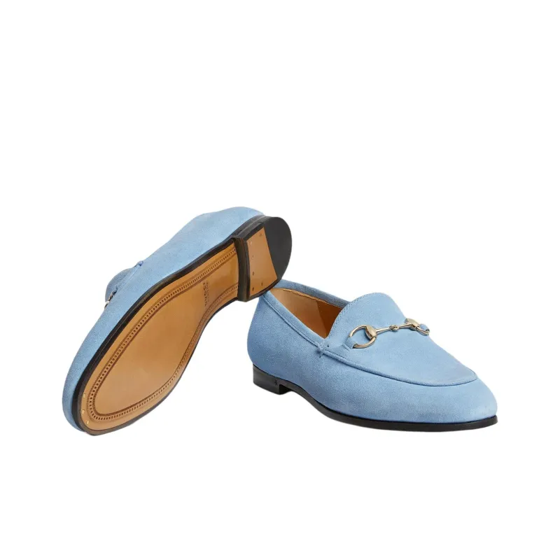 GUCCI Jordaan Loafers Women's Blue-4