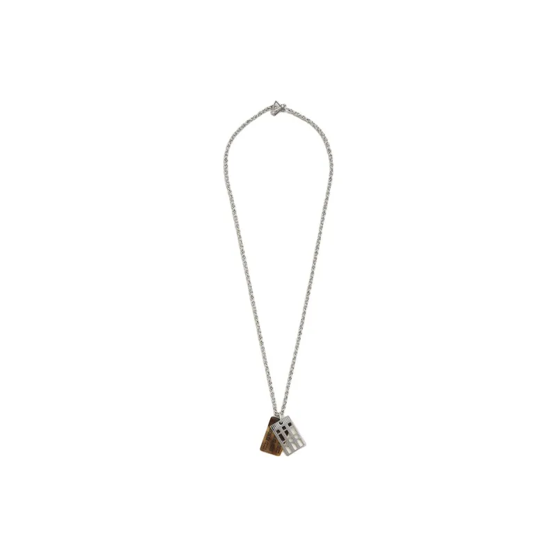 HERMES Metal Necklaces Men's Silver-1