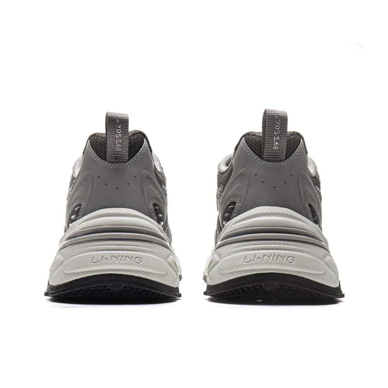 LiNing Beichen 2K Anti Slip And Wear Resistant Height Increasing Low Top Chunky Sneakers Men's Gray-5