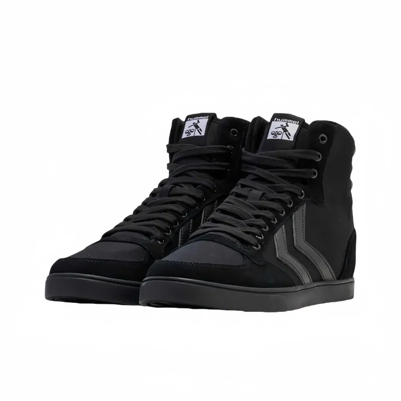Hummel Abrasion Resistant High Top Casual Shoes Men's Black-2