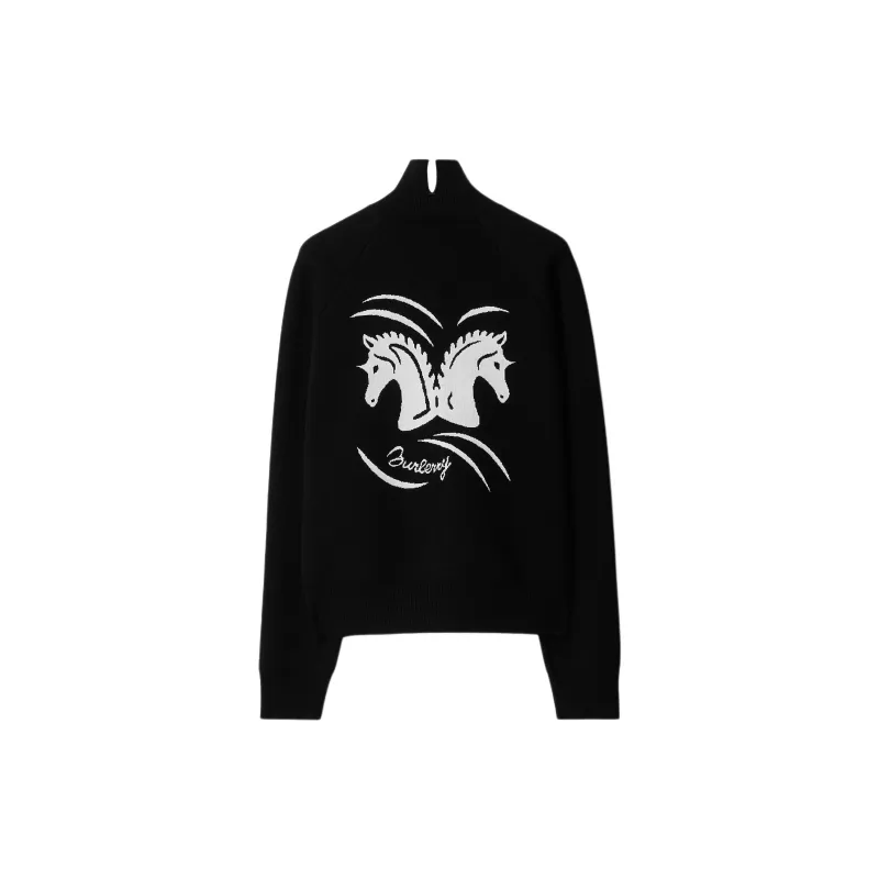 Burberry Mirrored Horse Wool Blend Track Jacket-1