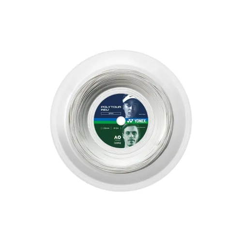 YONEX Tennis Racket Strings Polyester Unisex 12m*1.25mm Bright Orange Polyester Unisex White