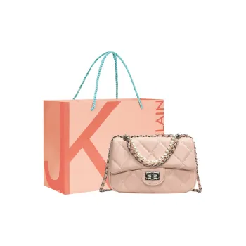 JANE KLAIN Synthetic Leather Patchwork Fabric Crossbody Handbags Regular Women's Flesh Pink/Ecru/Silver/Black