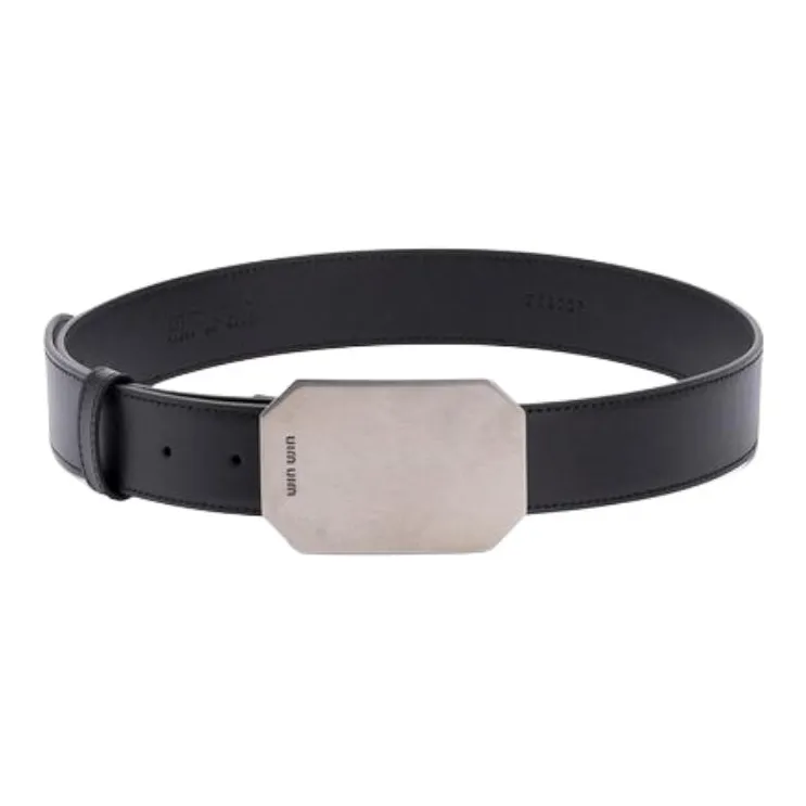 MIU MIU Logo Engraved Buckle Fastened Belt-1
