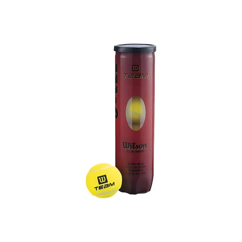 Wilson Team Practice Tennis Balls Training Ball Court 4 Pack Yellow-0