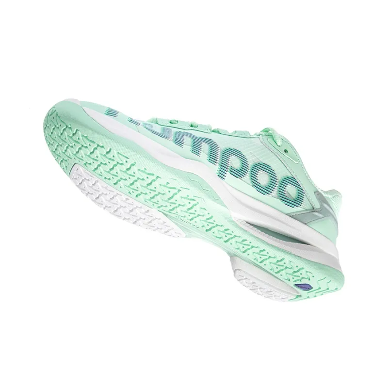 KUMPOO Badminton Shoes Unisex Low Top Aqua Green/Blue/White-4