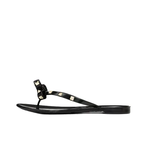 Valentino Garavani Rockstud Bow Detailed Thong Sandals Women's