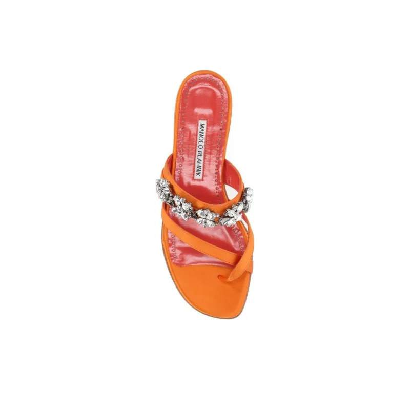 MANOLO BLAHNIK Flip Flops Women's Orange-4
