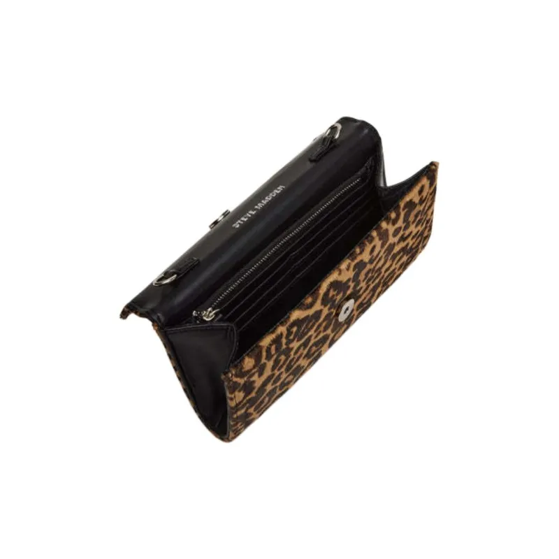 STEVE MADDEN Leather Clutch Regular Women's Leopard Print-3