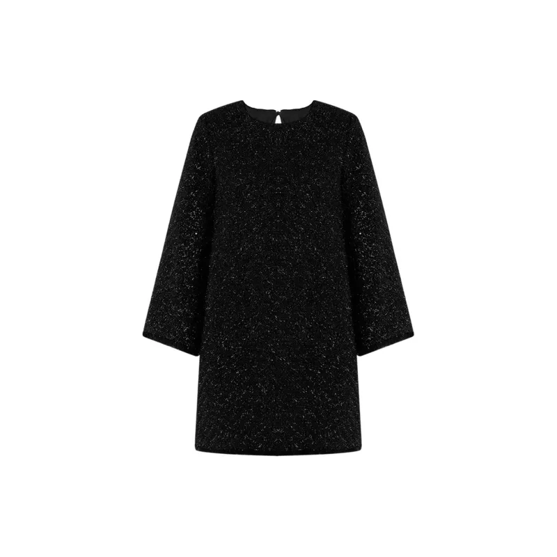 COCOON Long Sleeved Dress Women's Black-0