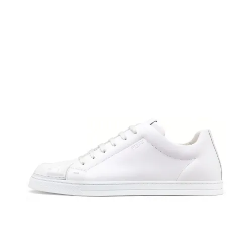 FENDI Skateboard Shoes Men Low-Top White