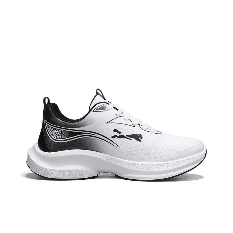 Slazenger Running Shoes Men Low Top White Black, Black, White Light Blue-3