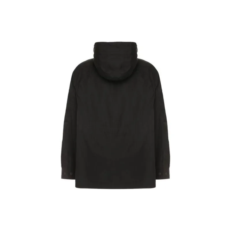 Ferragamo Logo Patch Hooded Windbreaker-1