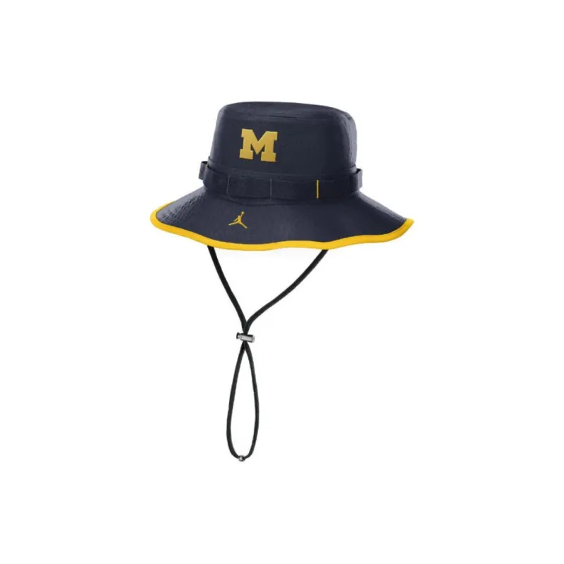 JORDAN Michigan Wolverines On Field Apex Boonie Men's JORDAN Dri FIT College Bucket Hat-0