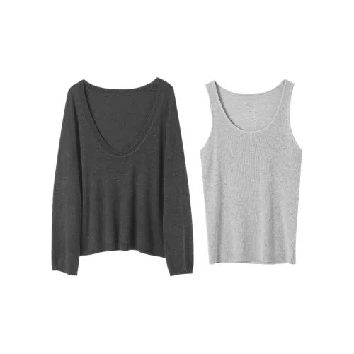 3COLOUR Casual Suits Women's Set Rock Grey Sweater+Tank Tops