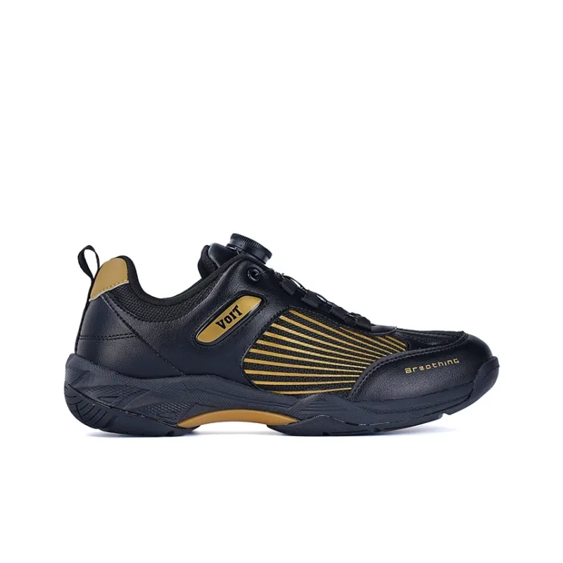 VOIT Wear resistant, Lightweight, Breathable, And Non slip. Low Top Training Shoes Unisex Black Gold-1