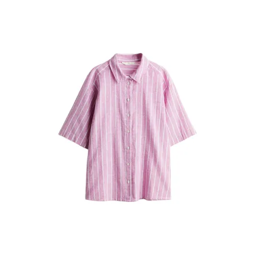 H&M Shirts Women's Pink/Stripes