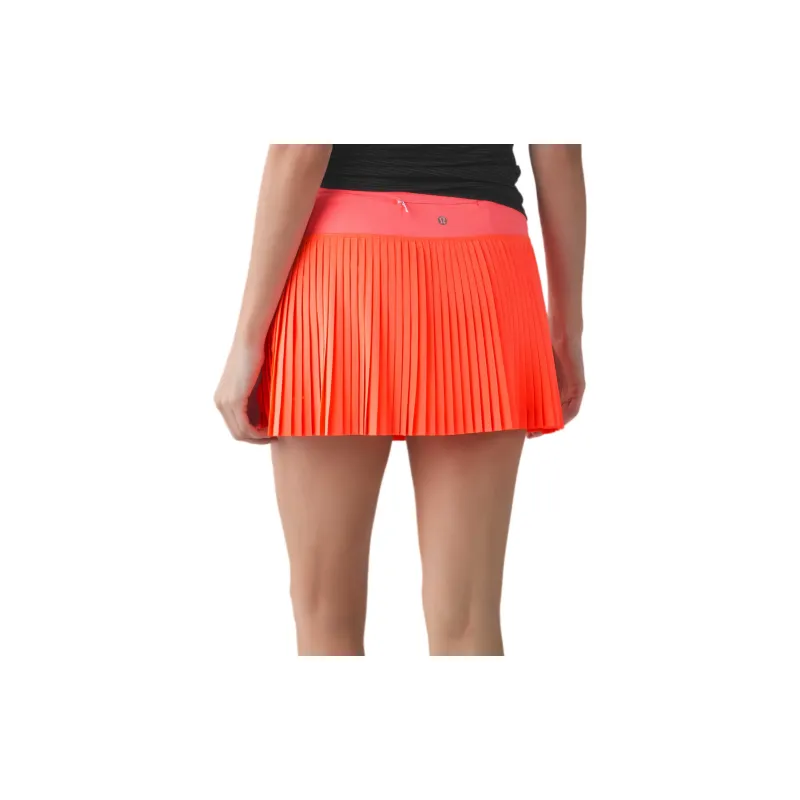 Lululemon Pleat To Street Casual Short Skirts Women's Orange-2
