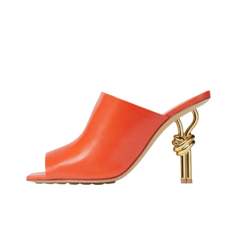 Bottega Veneta Knot Detailed Open Toe Mules Women's-0