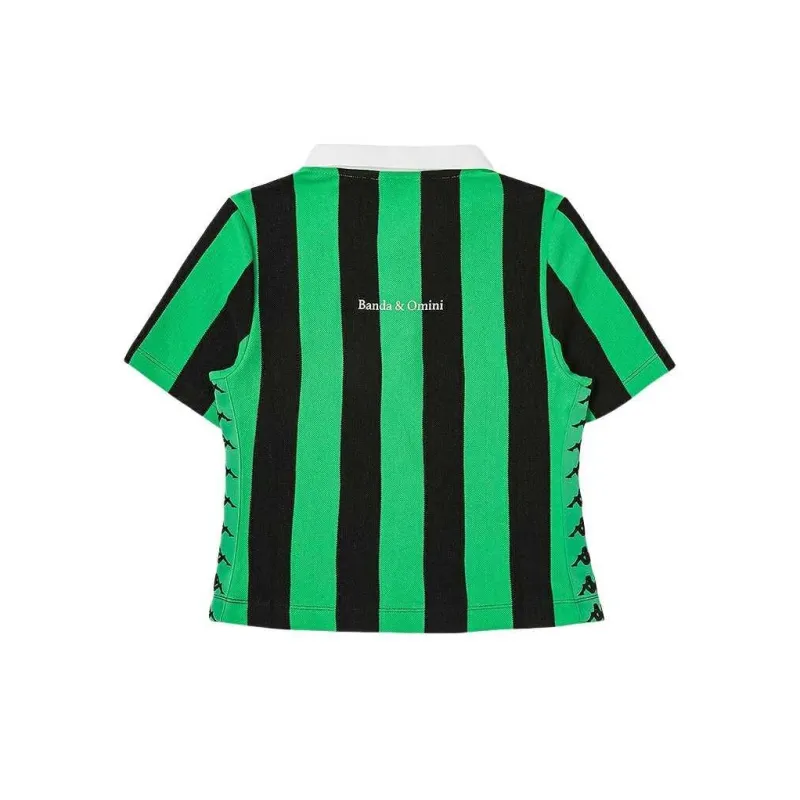 Kappa FW/AW24 Polo Shirt Women's Irish Green Stripes-1