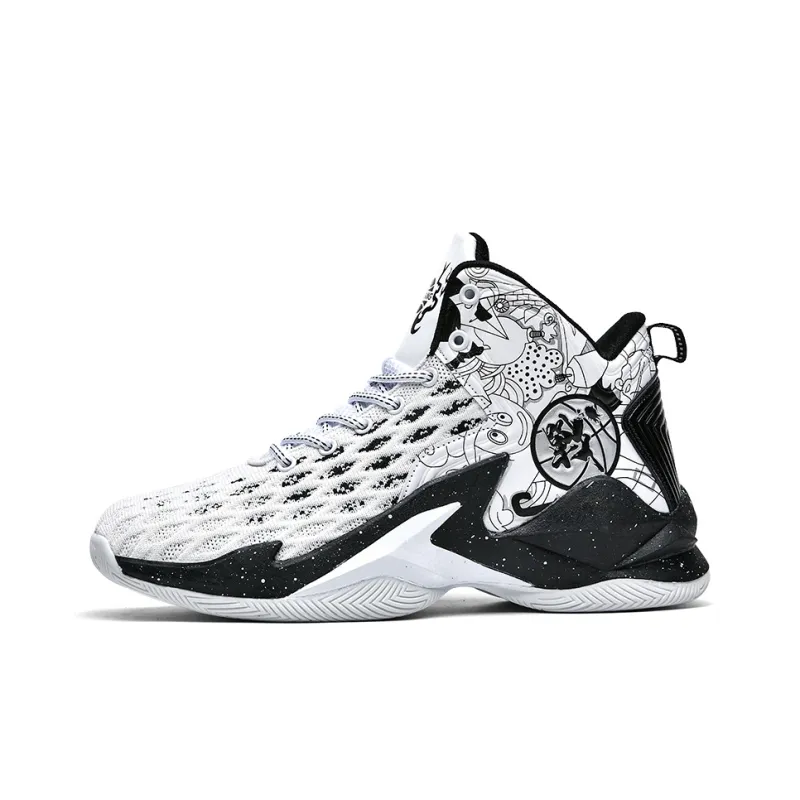 GQWE Cushioned Slip-Resistant Lightweight Mid-Top Basketball Shoes Unisex-0