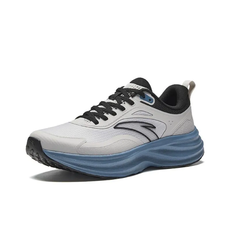 Anta Anti Slip Wear Resistant Low Top Casual Running Shoes Men's Gray Black-1